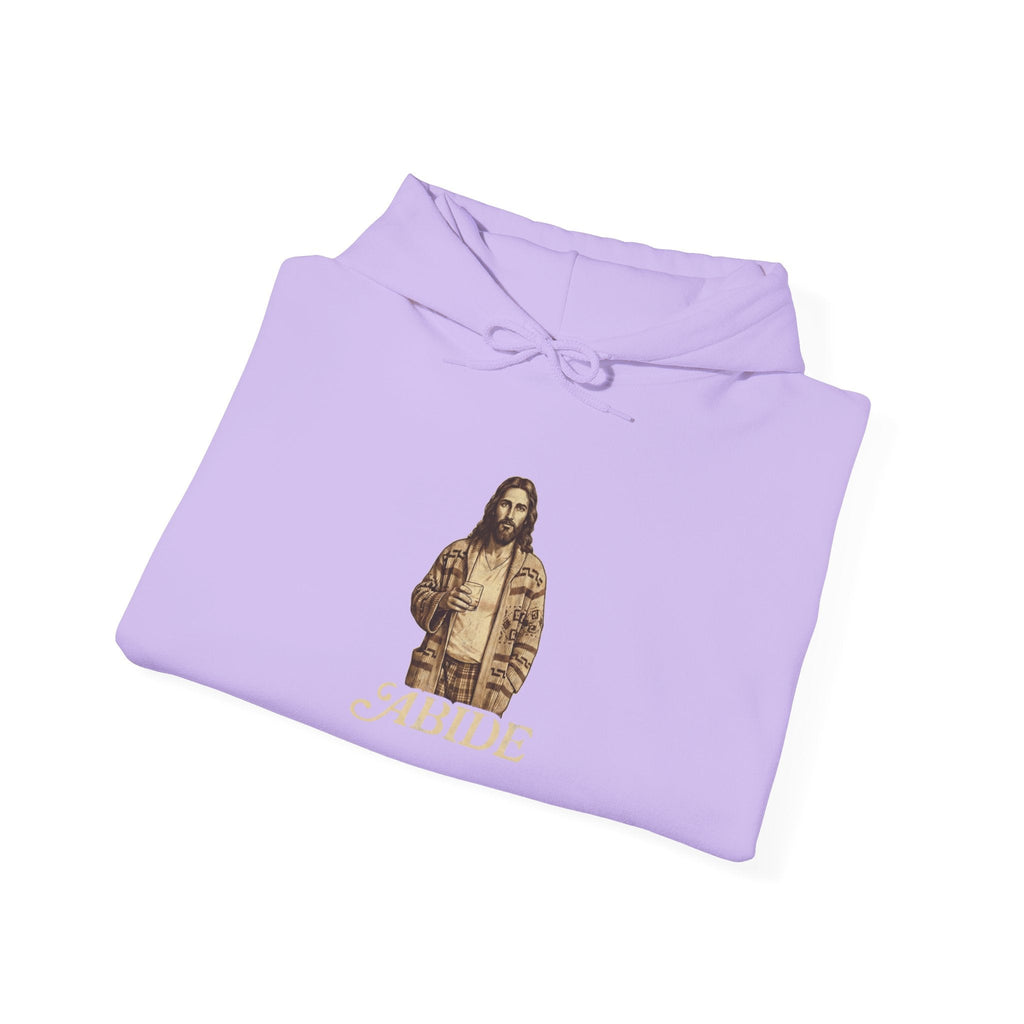 Abide Jesus Hoodie — Vintage 'The Dude' Religious Graphic Hoodie Printify