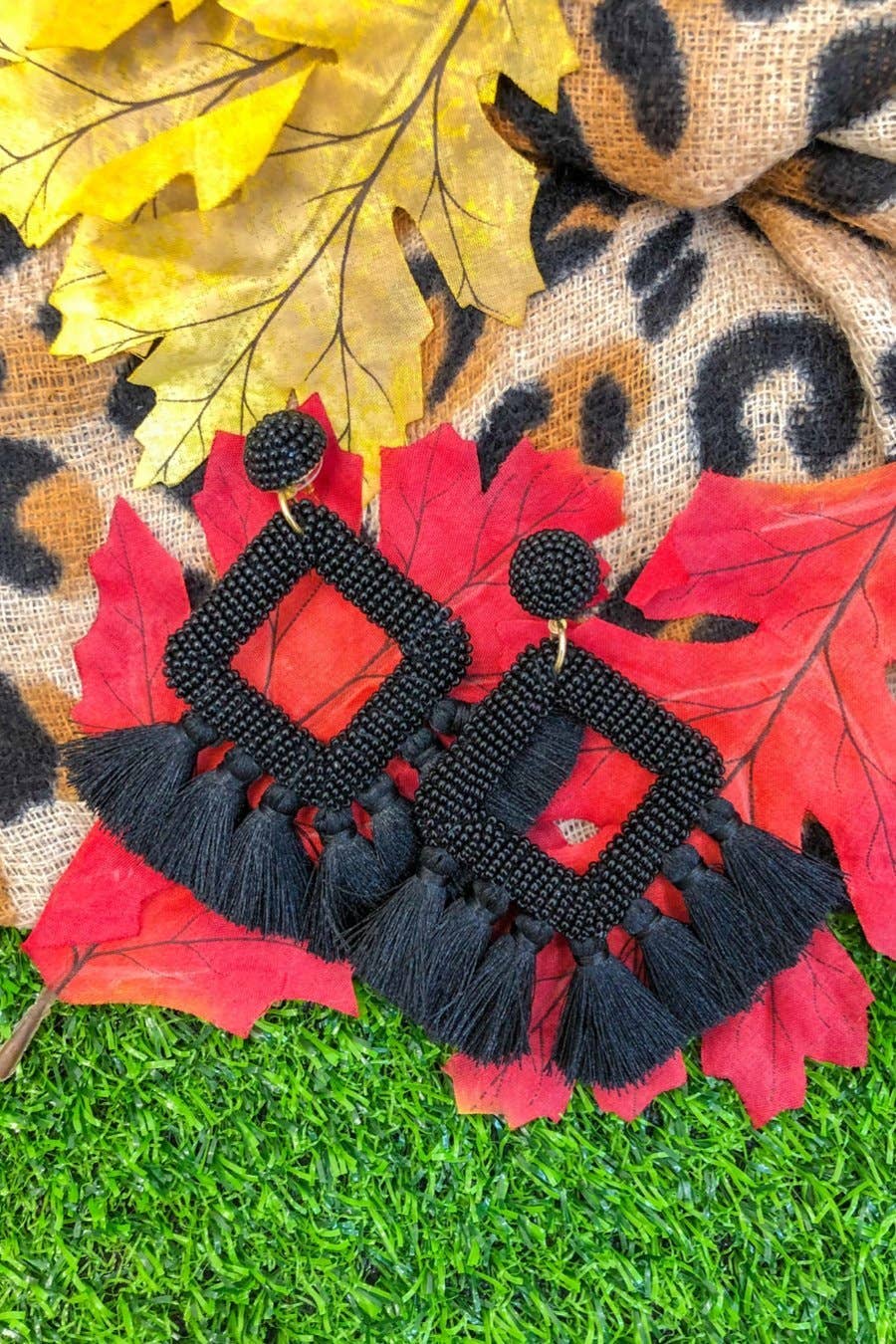 Hot Pink Ellie Fringe Drop Earrings Pretty Little Patriot