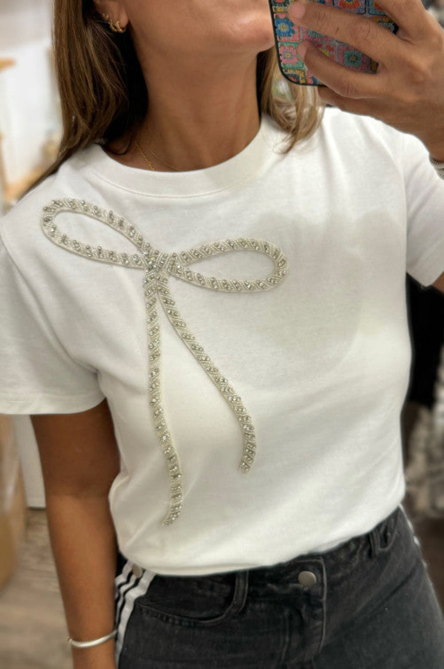 Rhinestone Bow Tee Pretty Little Patriot