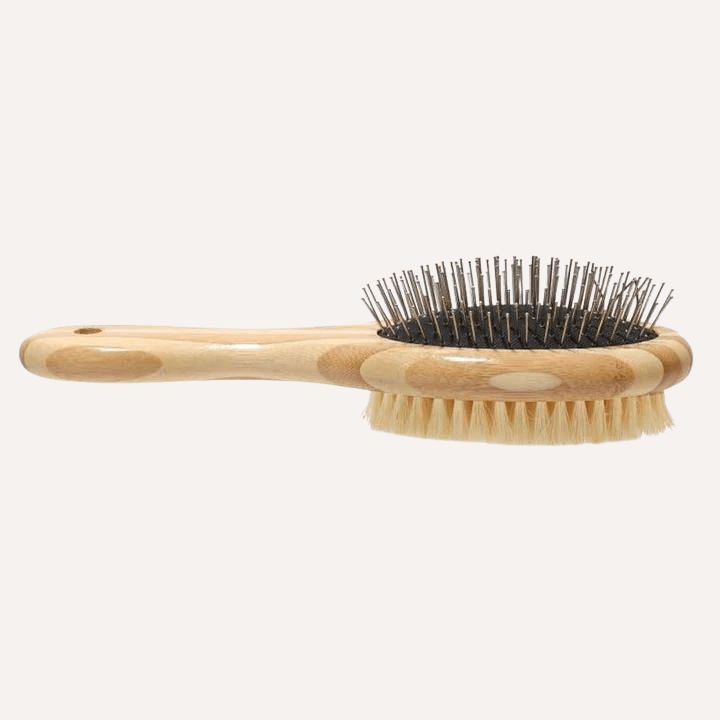 Two-Sided Pet Brush – Bristle & Wire for Shedding & Detangling Tilley + Me