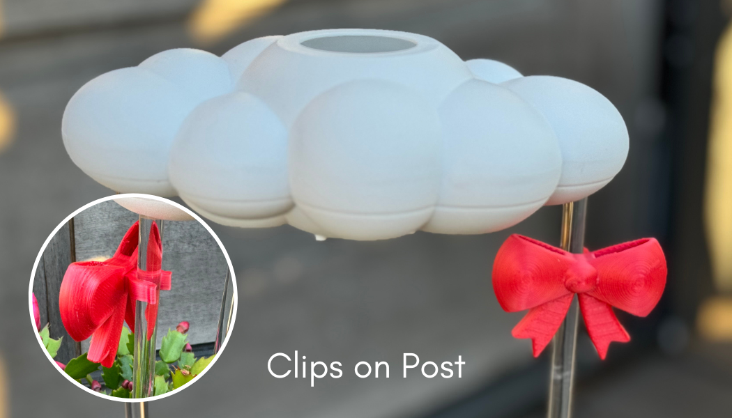 Stormy Dripping Rain Cloud with Bow Charm The Cloud Makers