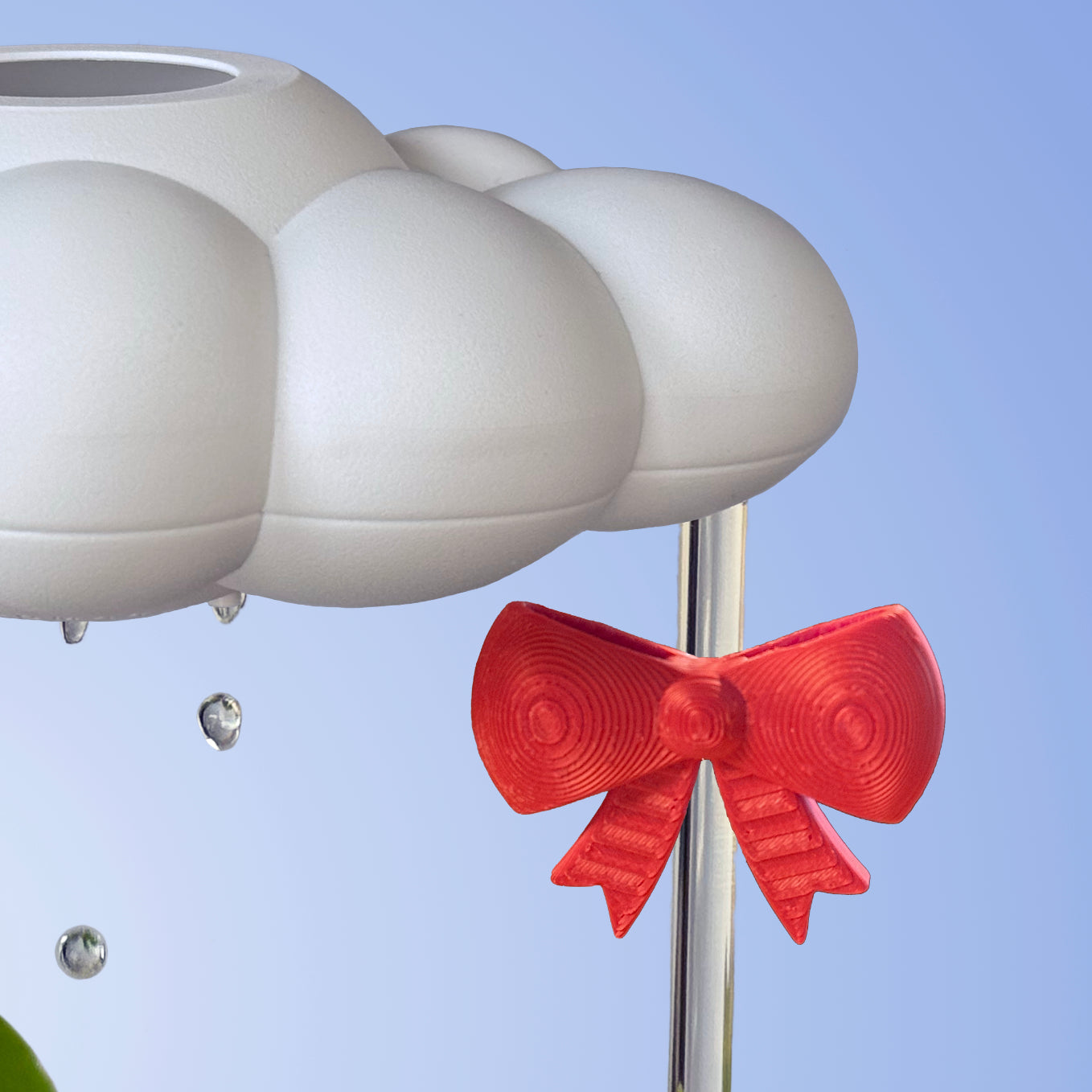 Original Dripping Rain Cloud with Bow Charm The Cloud Makers
