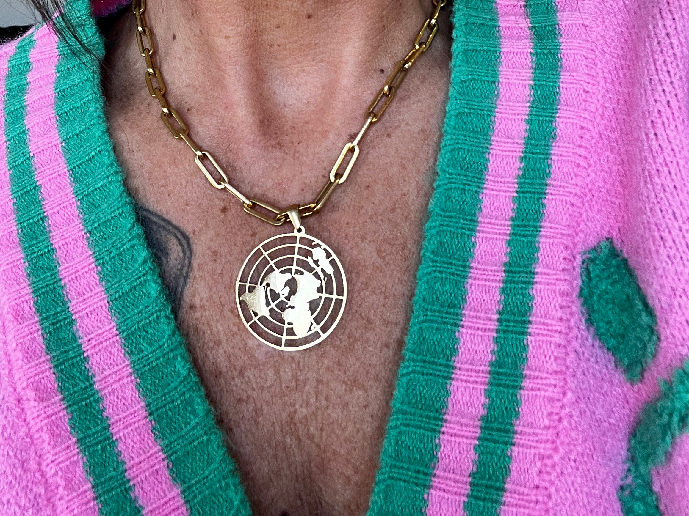 Biblical Flat Earth Pendant Necklace Pretty Little Patriot