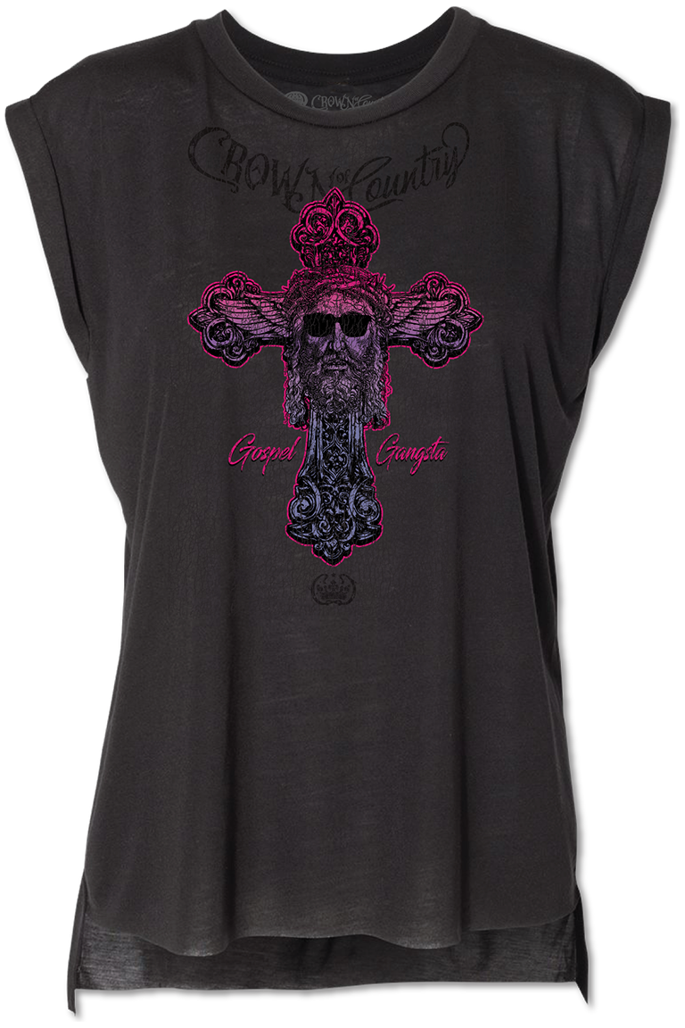 Gospel Gangsta Ladies Graphic Tee -clearance Pretty Little Patriot