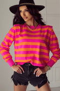 80s Pink & Orange Shoulder Sweater Pretty Little Patriot