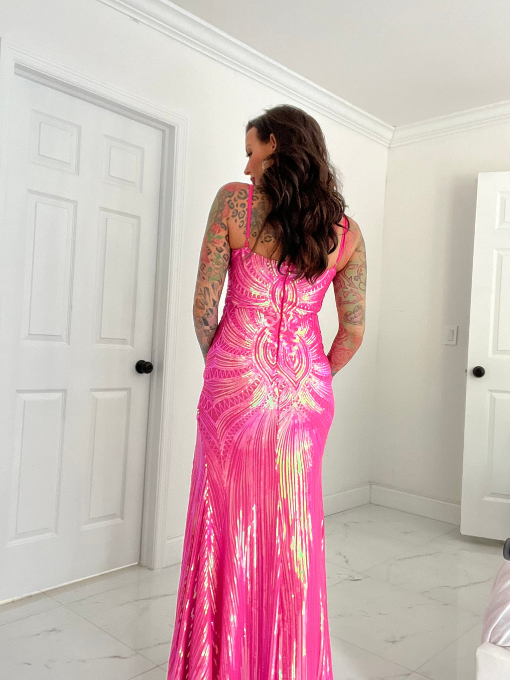 Barbie hot pink gala gown Pretty Little Patriot