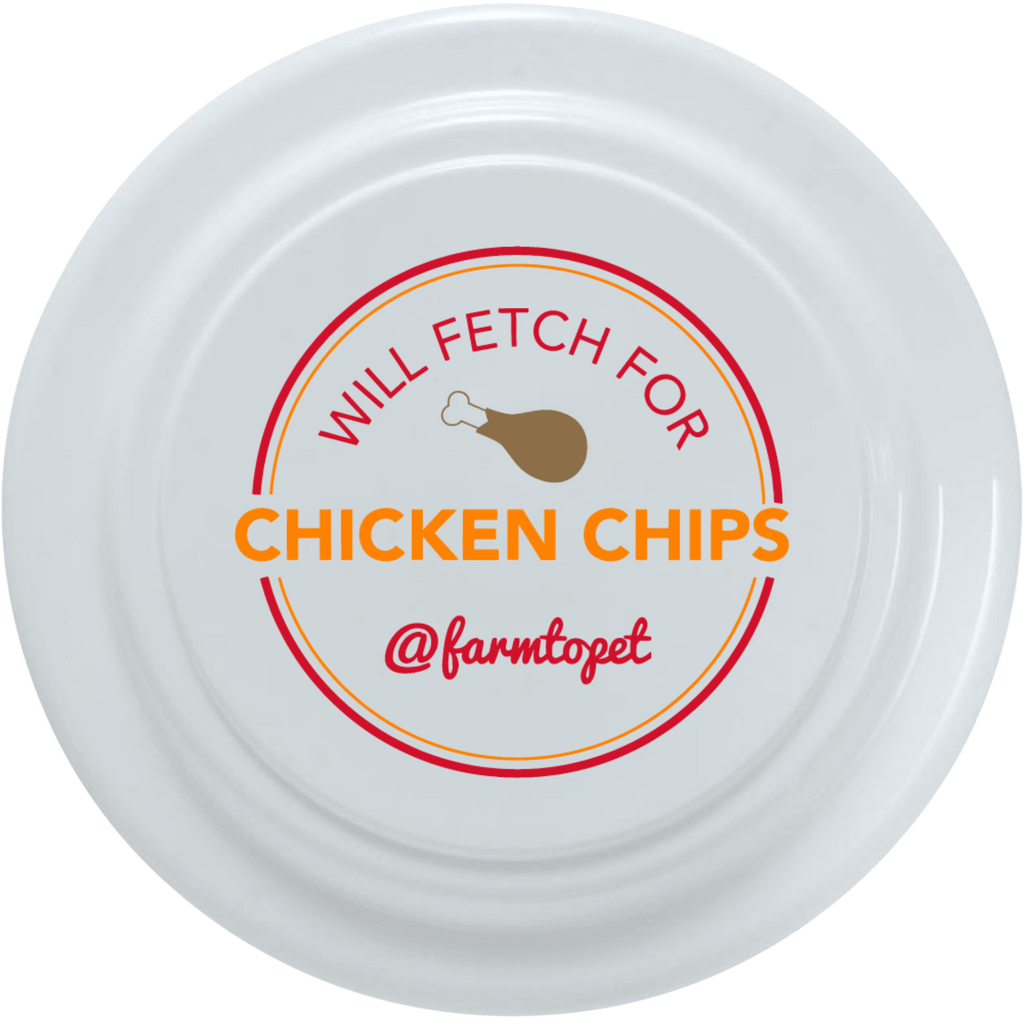 Will Fetch for Chicken Chips Dog Frisbee | Fun Toy for Dogs and Humans Farm To Pet