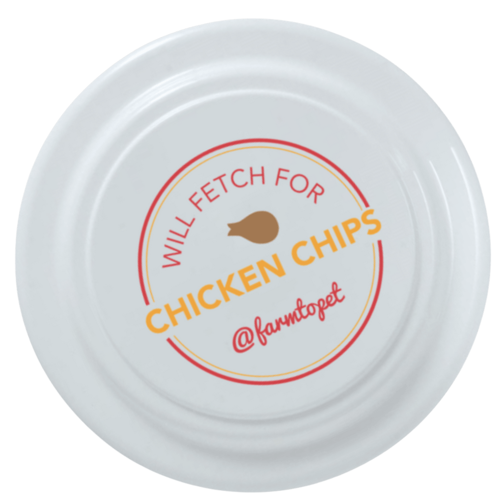 Will Fetch for Chicken Chips Dog Frisbee | Fun Toy for Dogs and Humans Farm To Pet