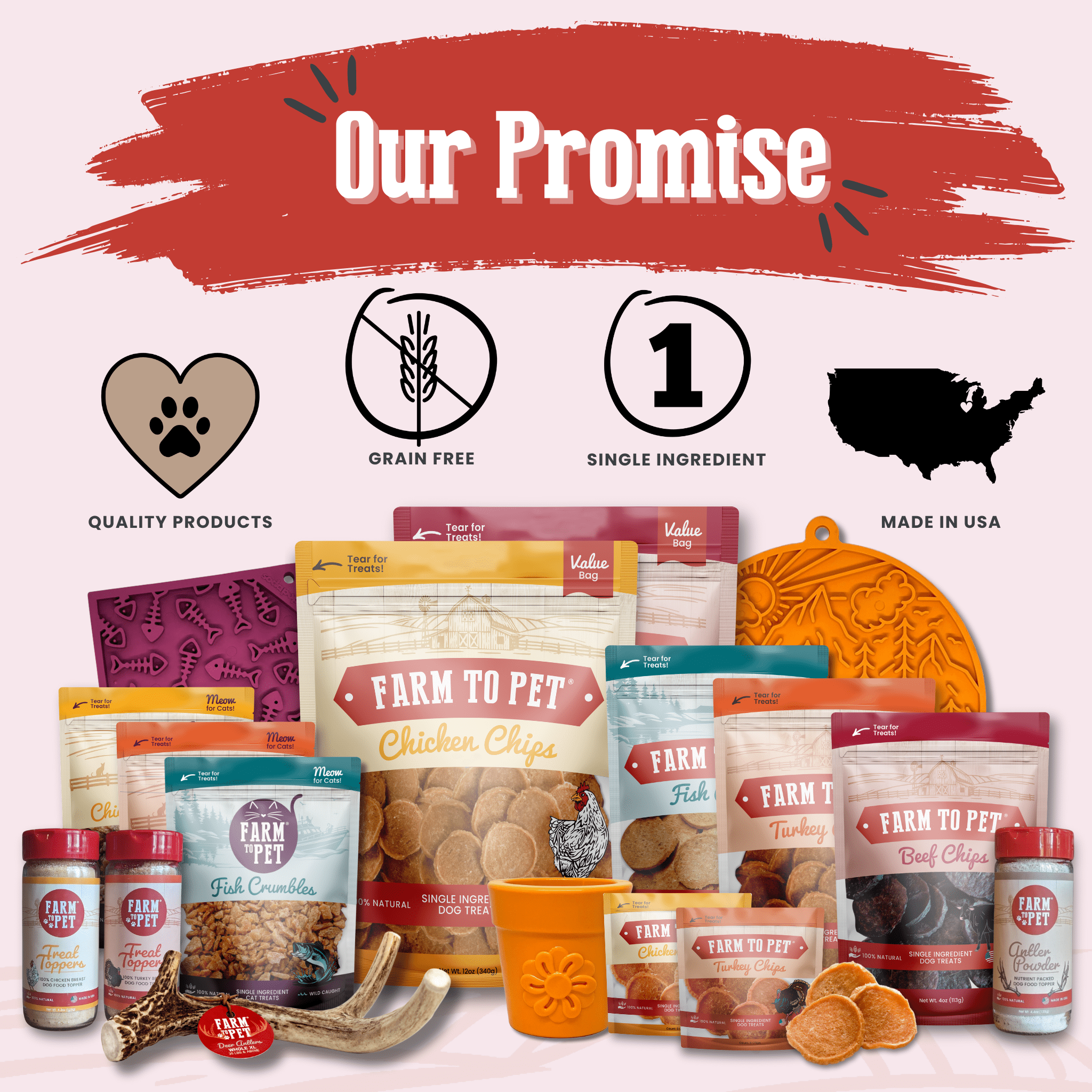 Beef Chips Dog Treats | Single-Ingredient Healthy Treats for Dogs Farm To Pet