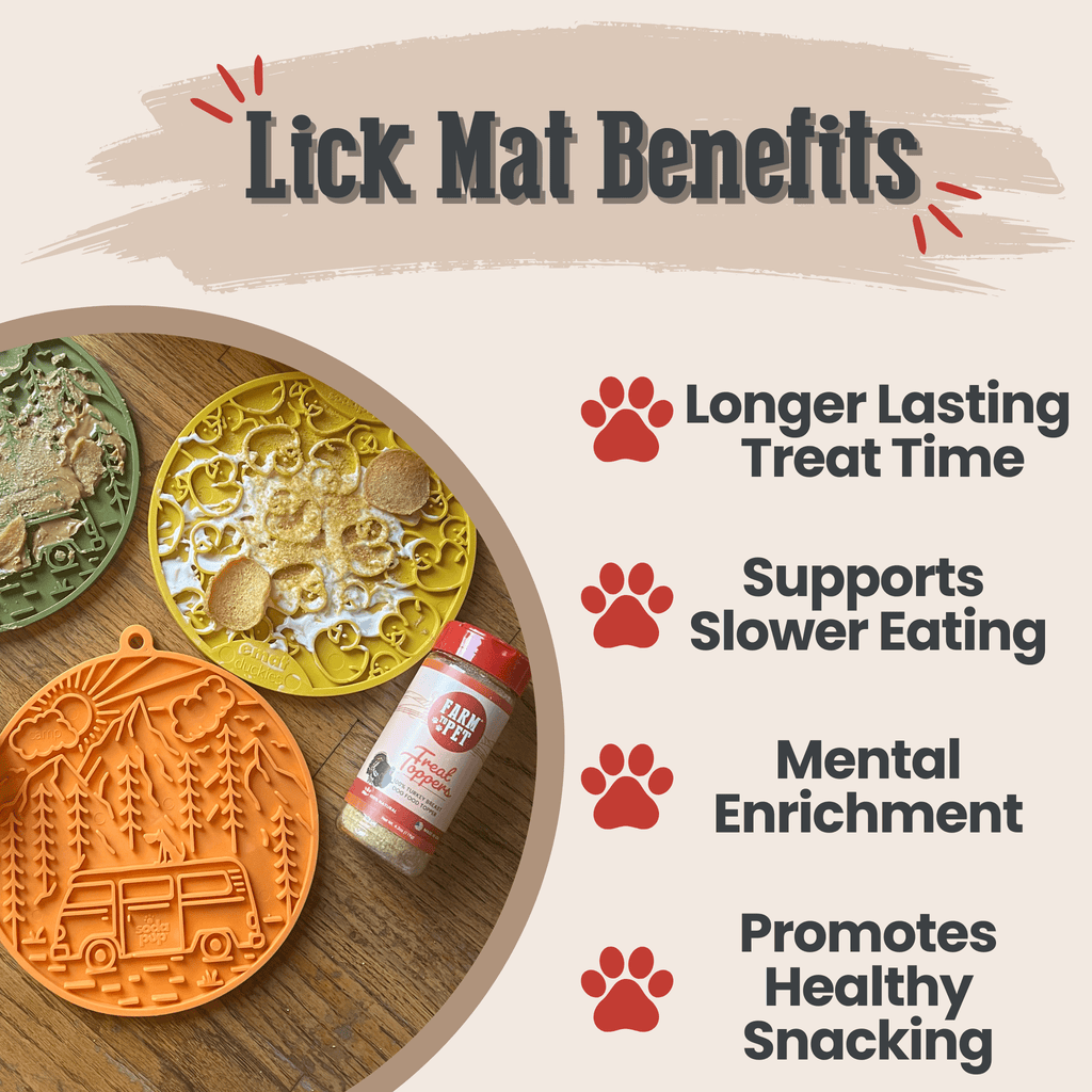 Dog Lick Mats with Suction Cups Farm To Pet