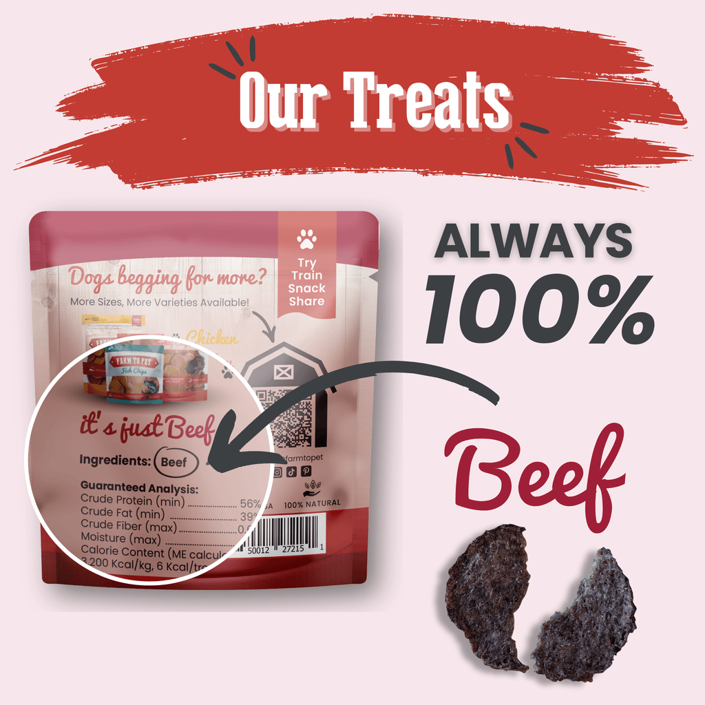 Beef Chips Snack Pack Bundles | Dog Treats for Training & Travel Farm To Pet