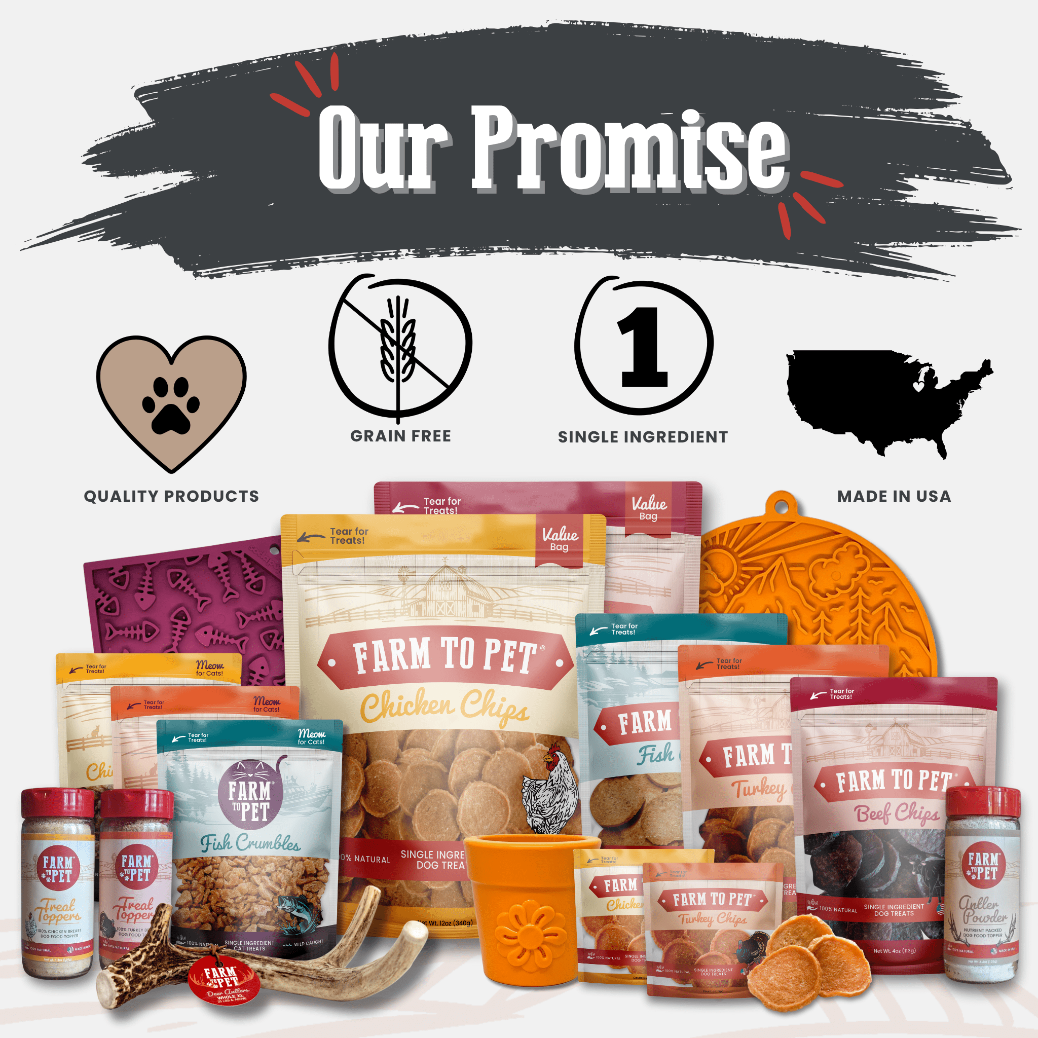 Elk Antler Dog Chews | All-Natural Whole and Split Elk Antler Chews for Dogs Farm To Pet