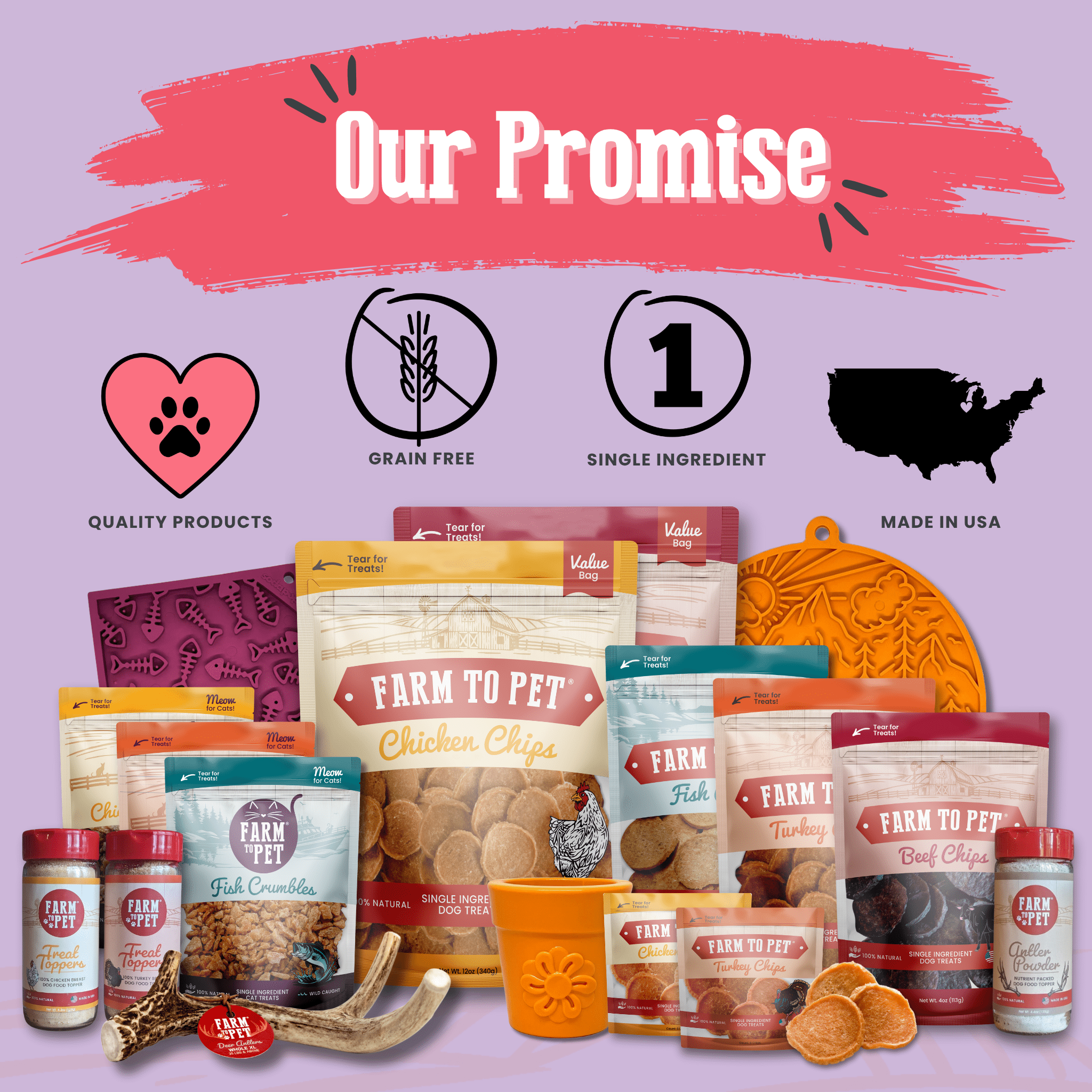 Puppy Love Dog Treat Duo | Poultry Chip Variety Pack Farm To Pet
