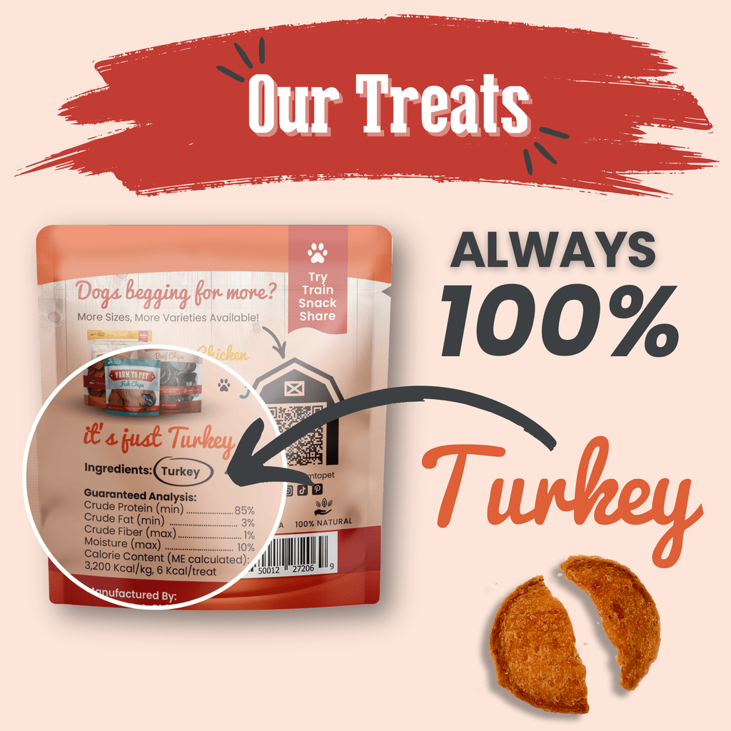 Turkey Chips Snack Pack Bundles | Low Allergen Treats for Training Farm To Pet