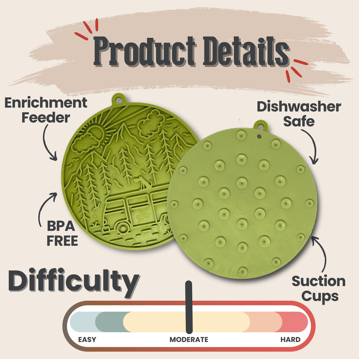 Dog Lick Mats with Suction Cups Farm To Pet
