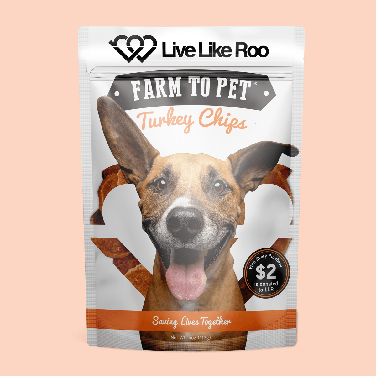 Live Like Roo Turkey Chips for Dogs | Dog Treats That Give Back Farm To Pet