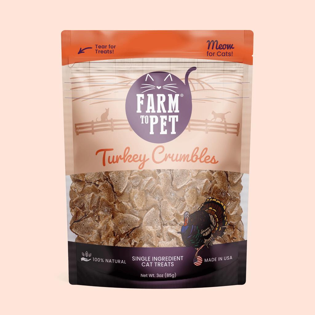 Turkey Crumbles for Cats | Grain-Free Cat Treats Farm To Pet
