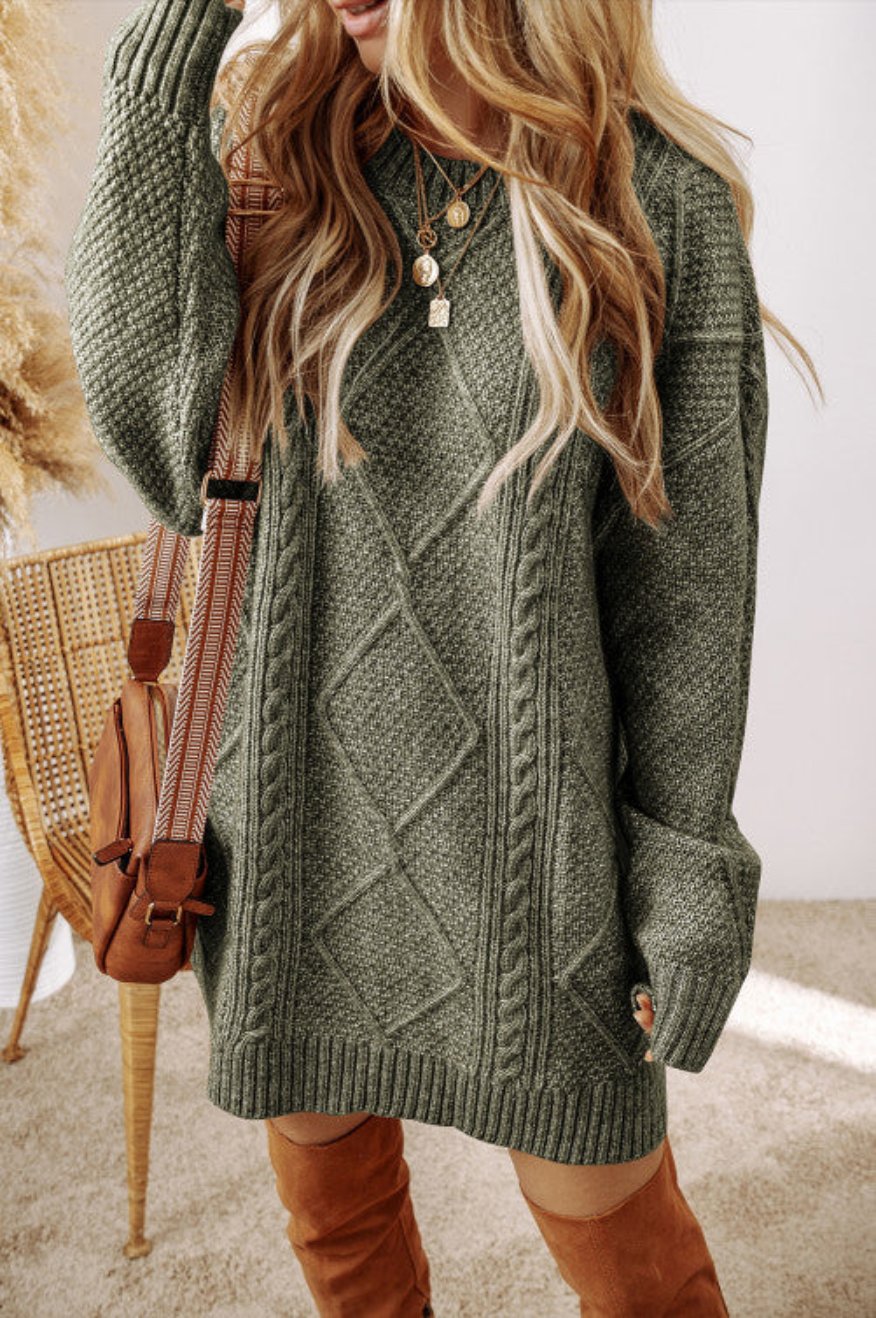 Cable Knit Sweater Dress Pretty Little Patriot