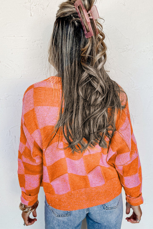 Orange You Glad Checkered Cardigan Pretty Little Patriot