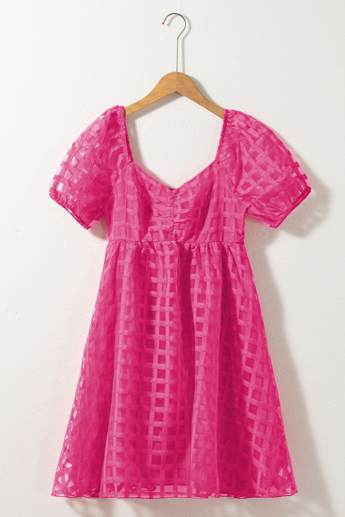 Pink Check Babydoll Dress Pretty Little Patriot