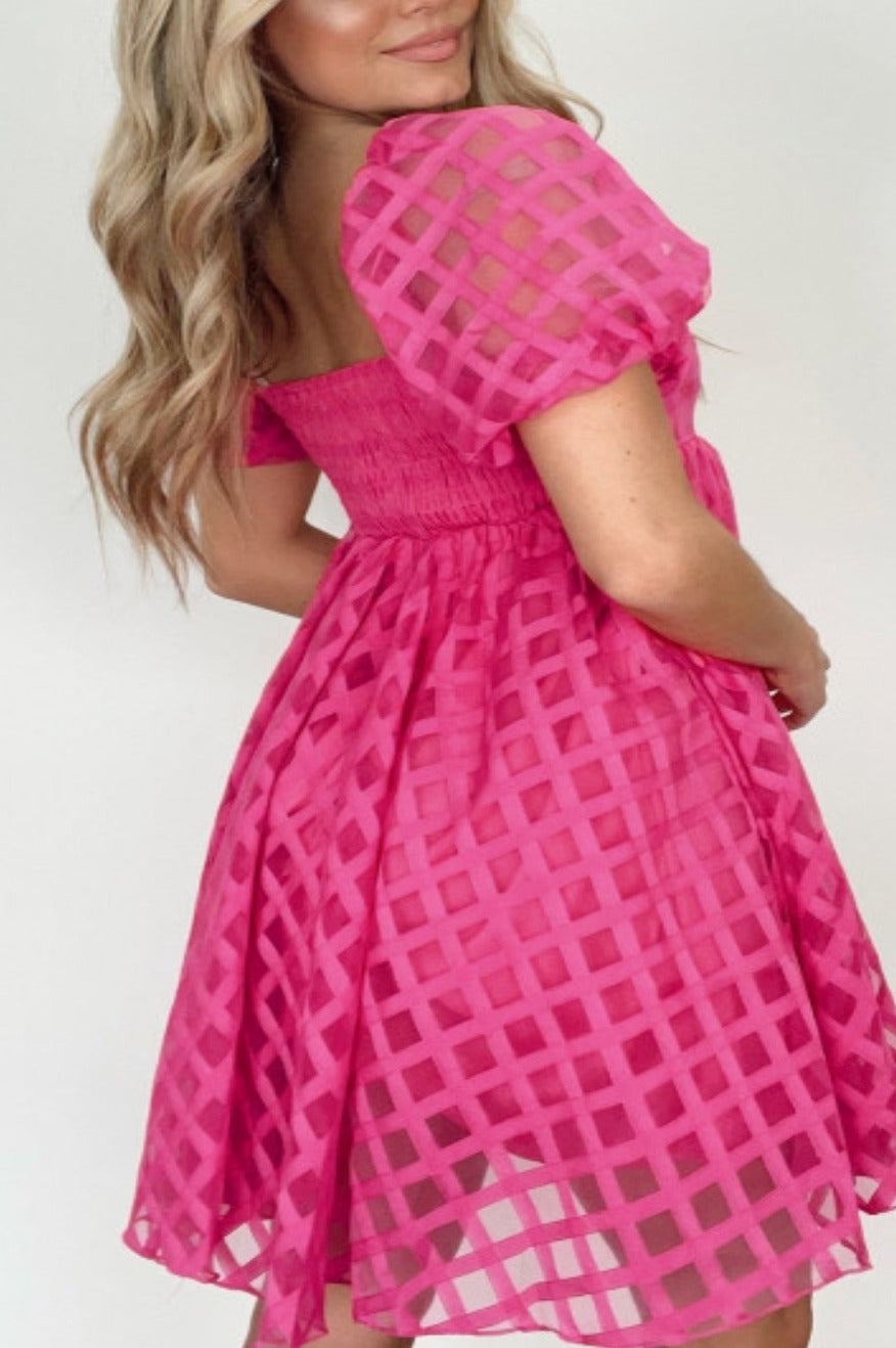 Pink Check Babydoll Dress Pretty Little Patriot