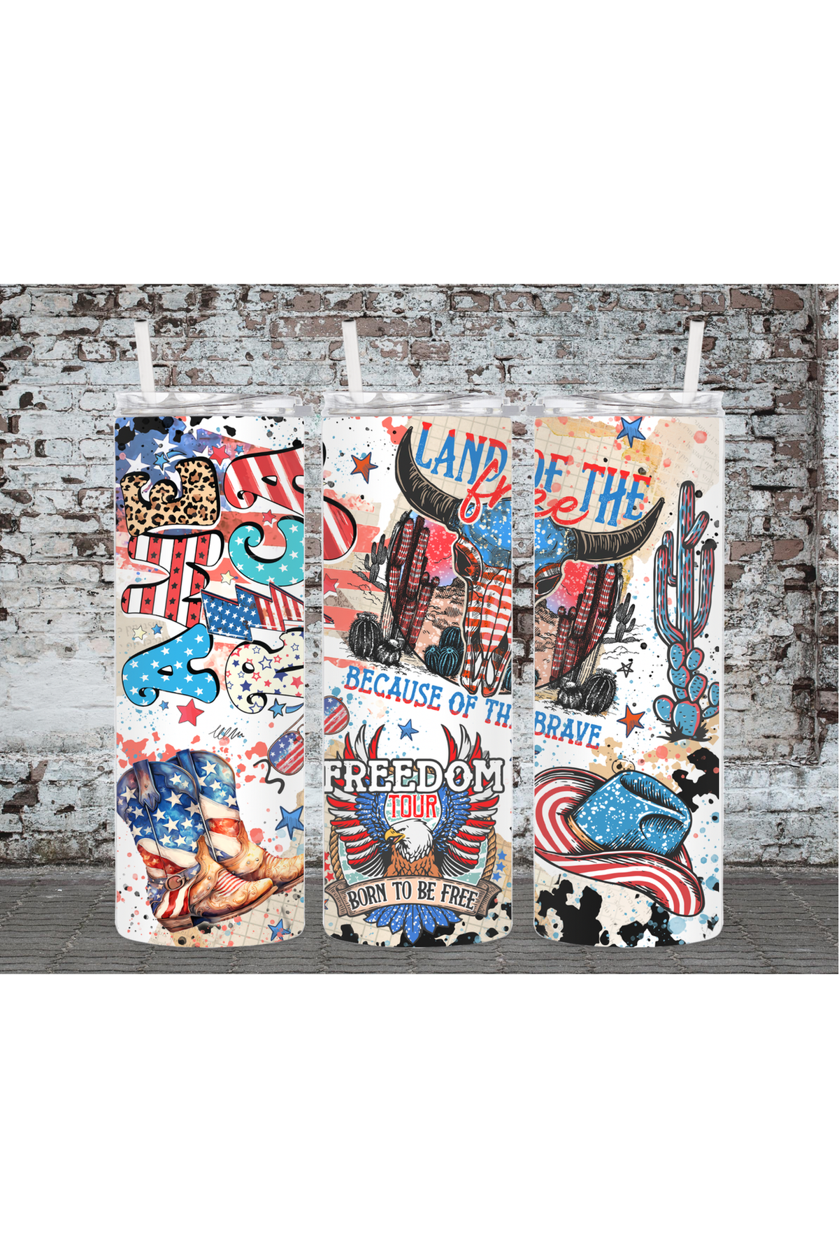 God Bless America Drink Tumbler Pretty Little Patriot