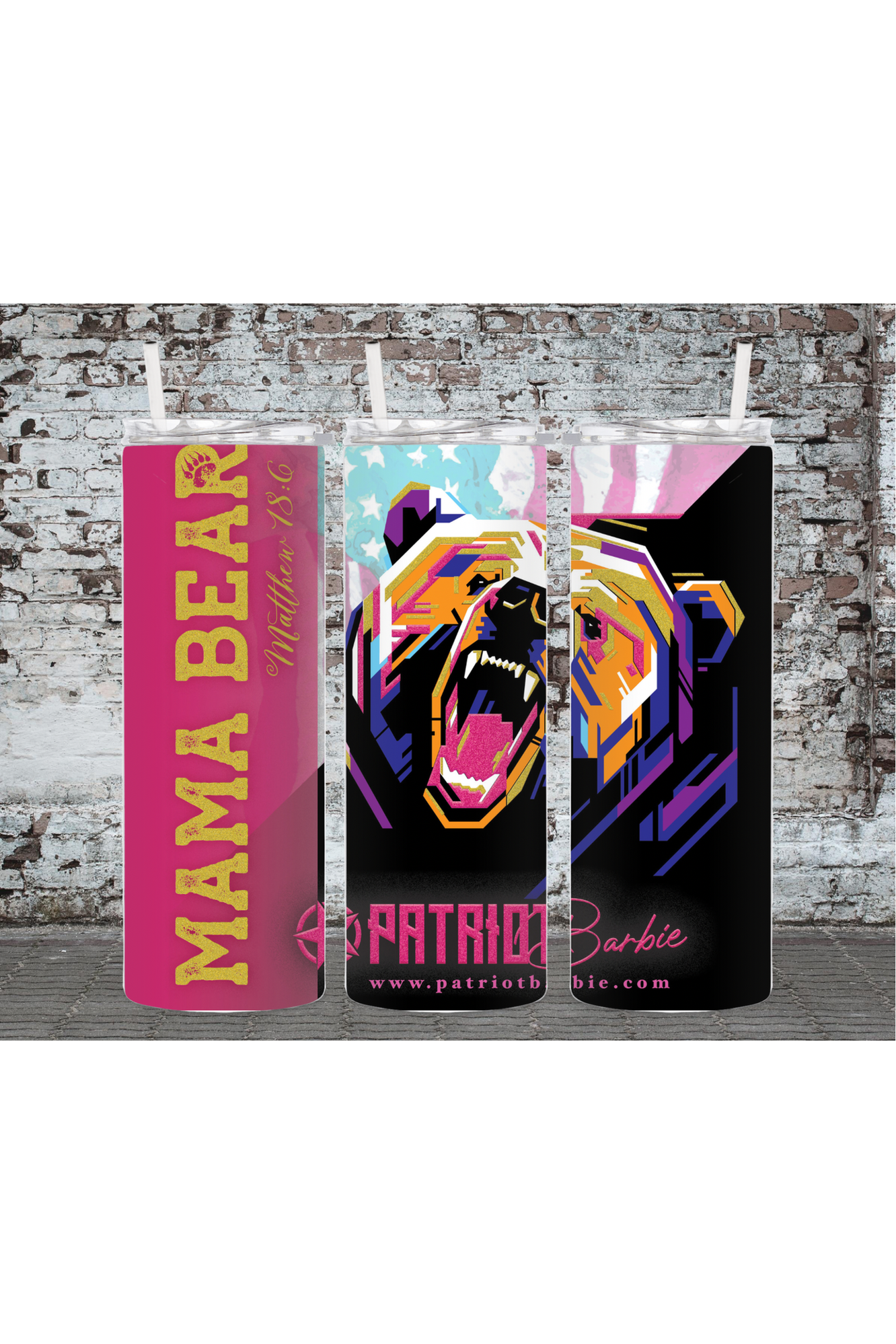 Mama Bear Drink Tumbler Pretty Little Patriot