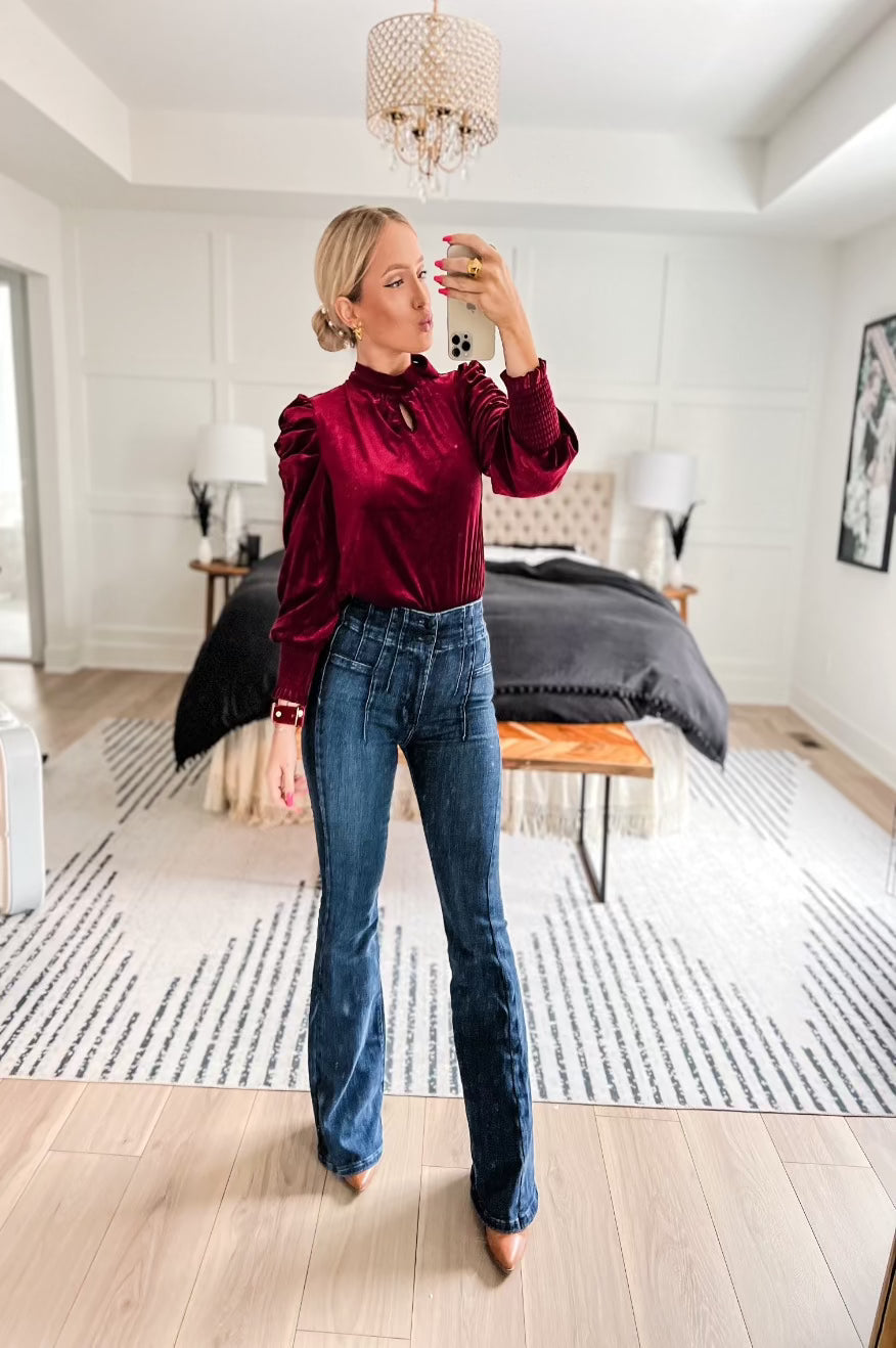 Red Velvet Blouse Pretty Little Patriot