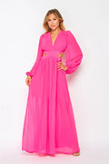 Hot Pink Royal Palms Maxi Dress Pretty Little Patriot