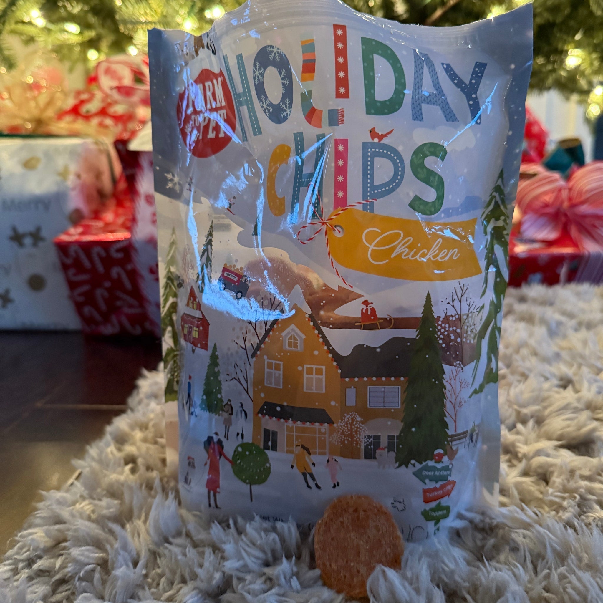 Holiday Chips Dog Treats - Chicken & Turkey 12oz Farm To Pet
