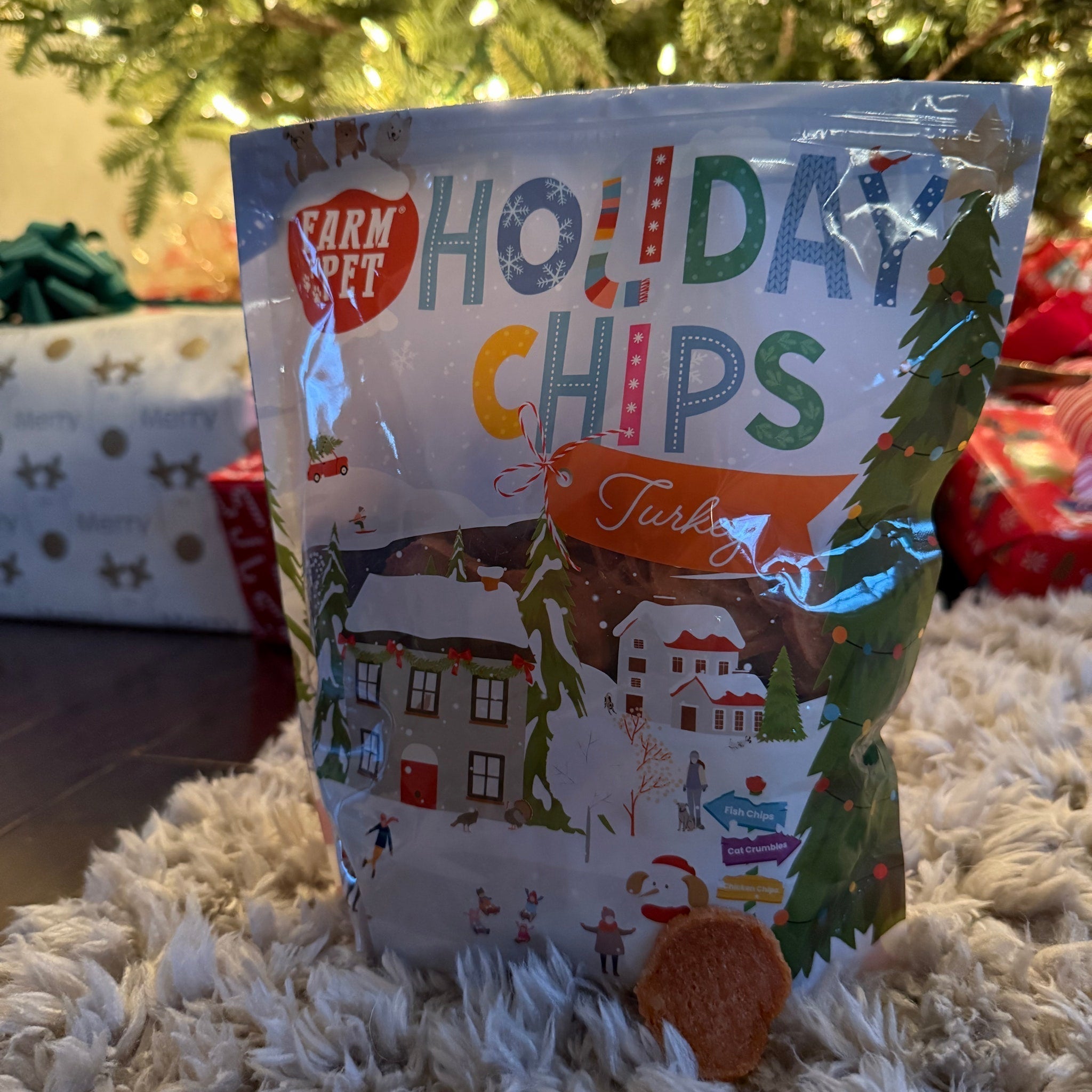 Holiday Chips Dog Treats - Chicken & Turkey 12oz Farm To Pet