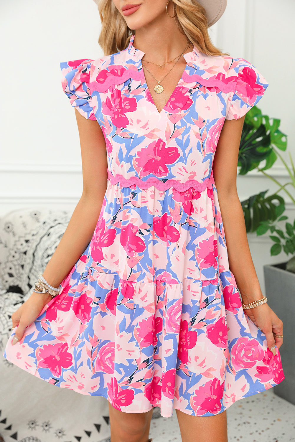 Pink Floral Day Dress Pretty Little Patriot