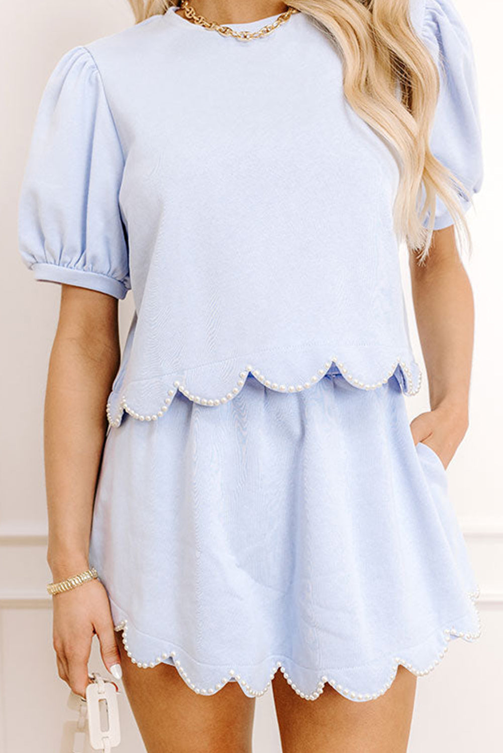 Princess Pearl Blue Scalloped Skort Set Pretty Little Patriot