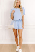 Princess Pearl Blue Scalloped Skort Set Pretty Little Patriot