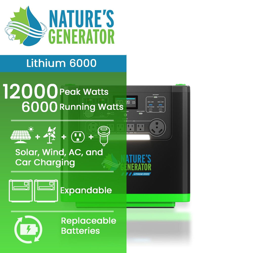 Nature's Generator Lithium 6000 Power Station Nature's Generator
