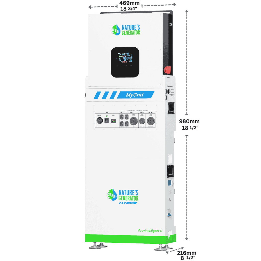MyGrid 10K with Transfer Switch for House Battery Backup Nature's Generator