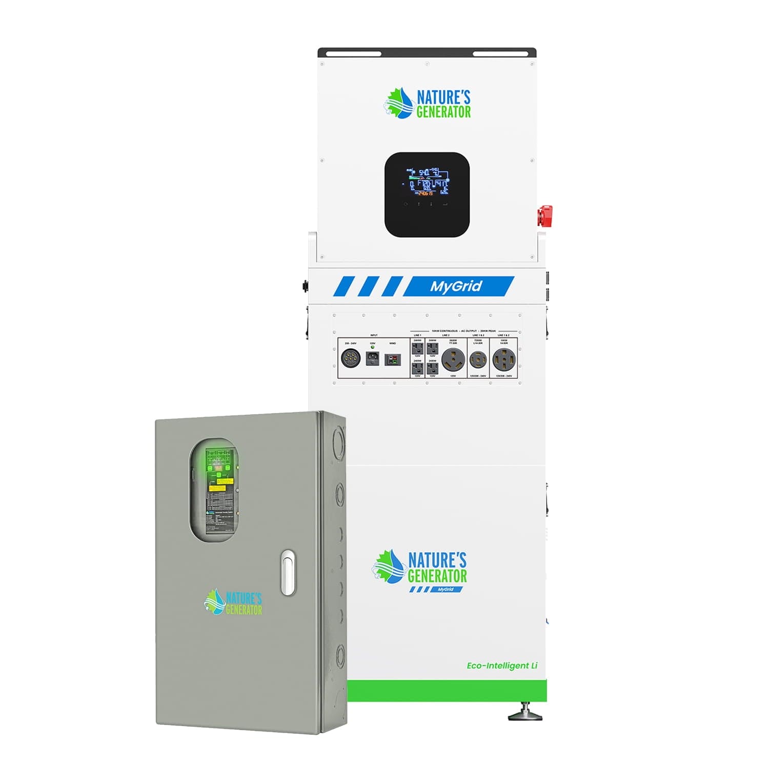 MyGrid 10K with Transfer Switch for House Battery Backup Nature's Generator