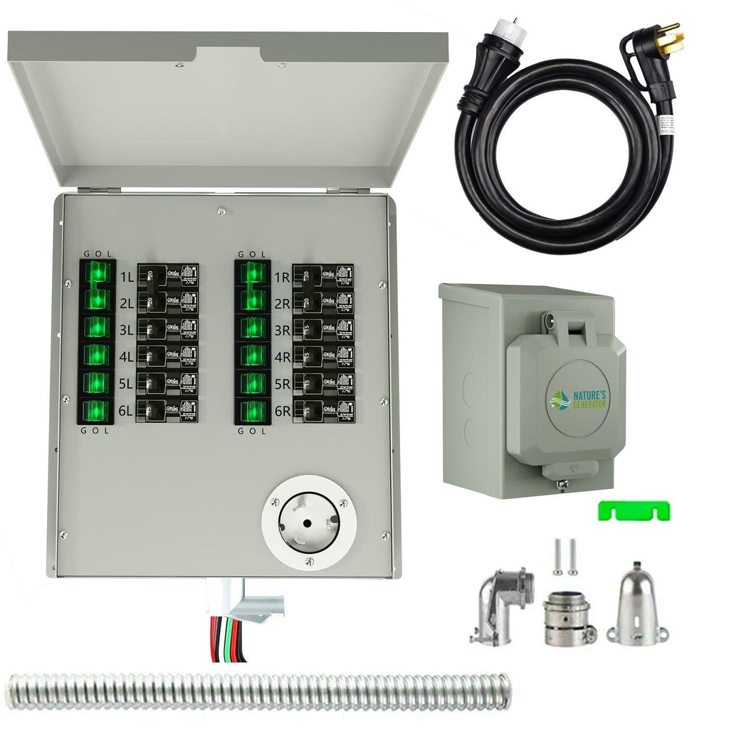 Nature's Generator 12-Circuit 120/240V 50A Non-Automatic Power Transfer Switch Nature's Generator