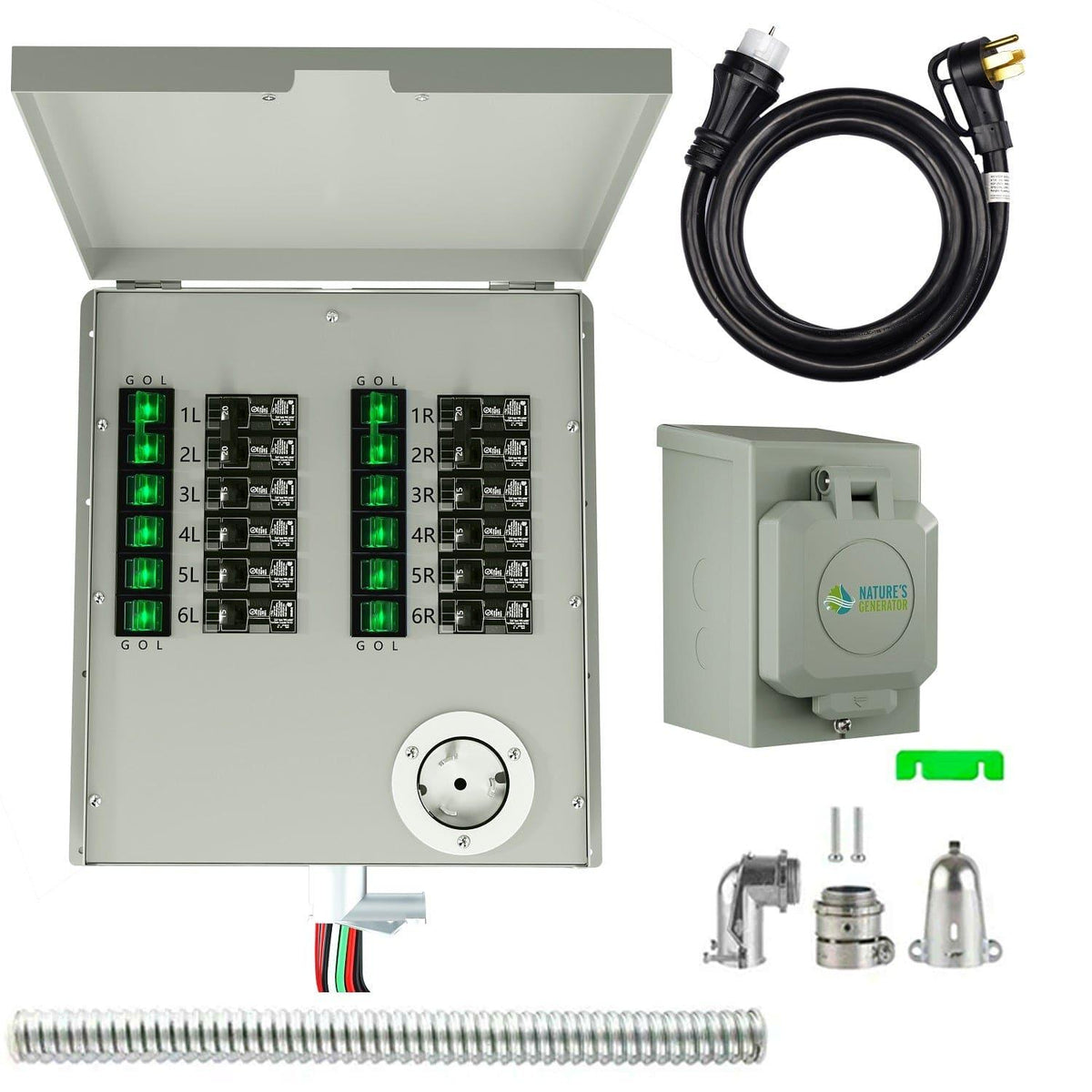 Nature's Generator 12-Circuit 120/240V 50A Non-Automatic Power Transfer Switch Nature's Generator