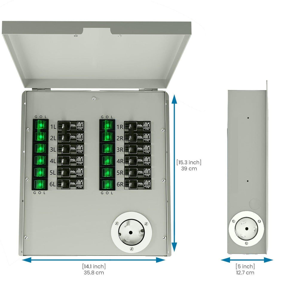 Nature's Generator 12-Circuit 120/240V 50A Non-Automatic Power Transfer Switch Nature's Generator