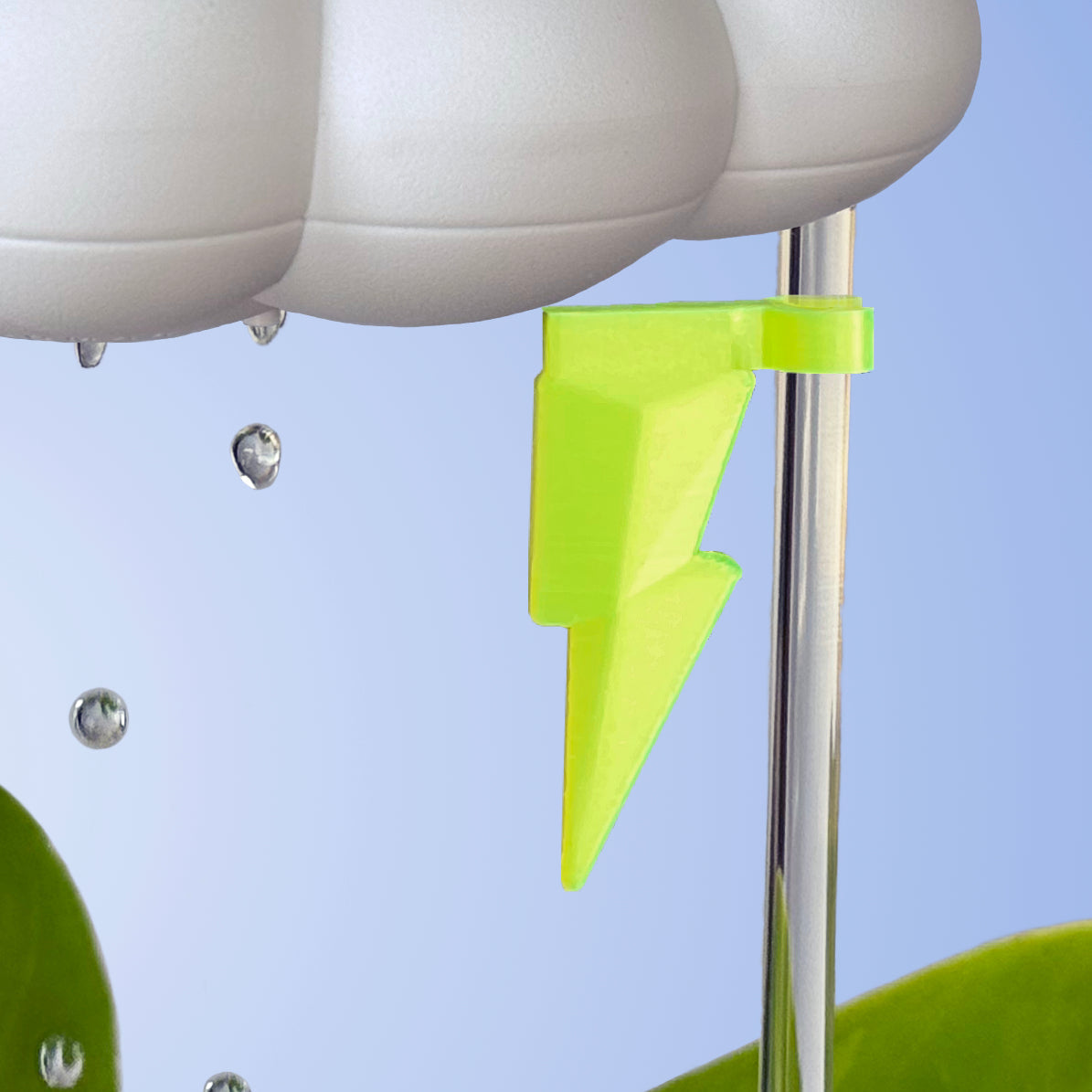 Original Dripping Rain Cloud with Neon Lightning Bolt Charm The Cloud Makers