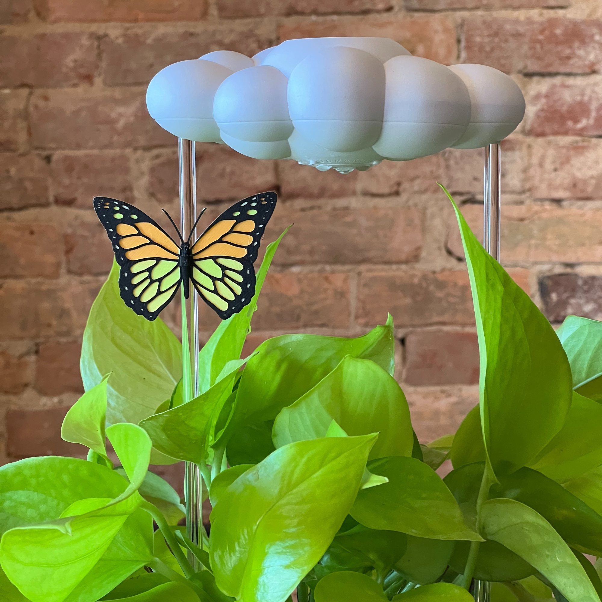Original Dripping Rain Cloud with Orange Butterfly Charm The Cloud Makers