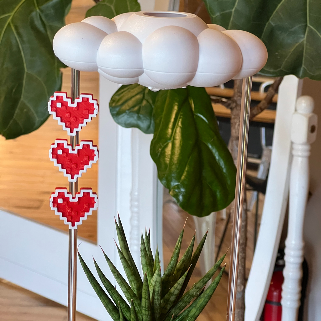 Original Dripping Rain Cloud with Pixel Heart Charm Set The Cloud Makers