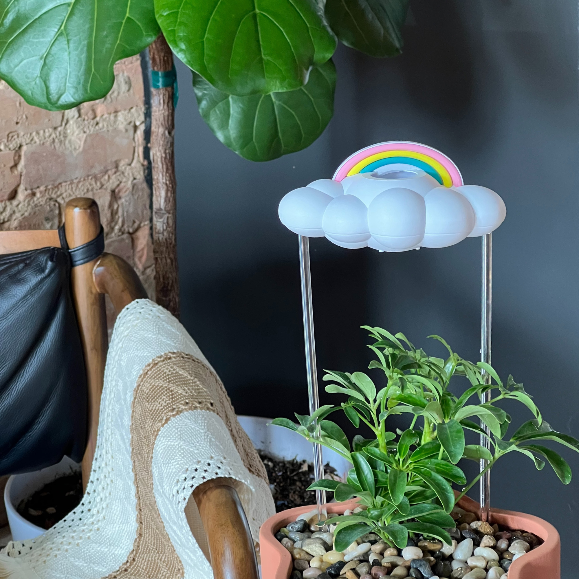 Original Dripping Rain Cloud with Pastel Rainbow Charm The Cloud Makers