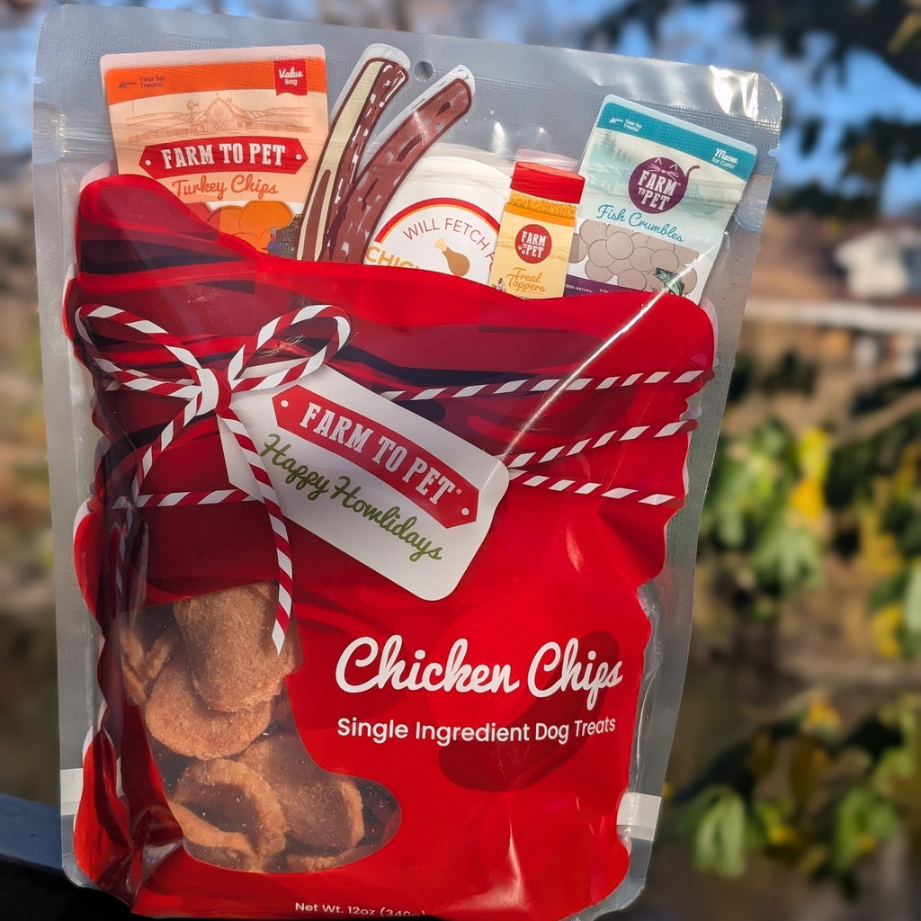 Santa Paws' Chicken Chips Gift Sack Farm To Pet