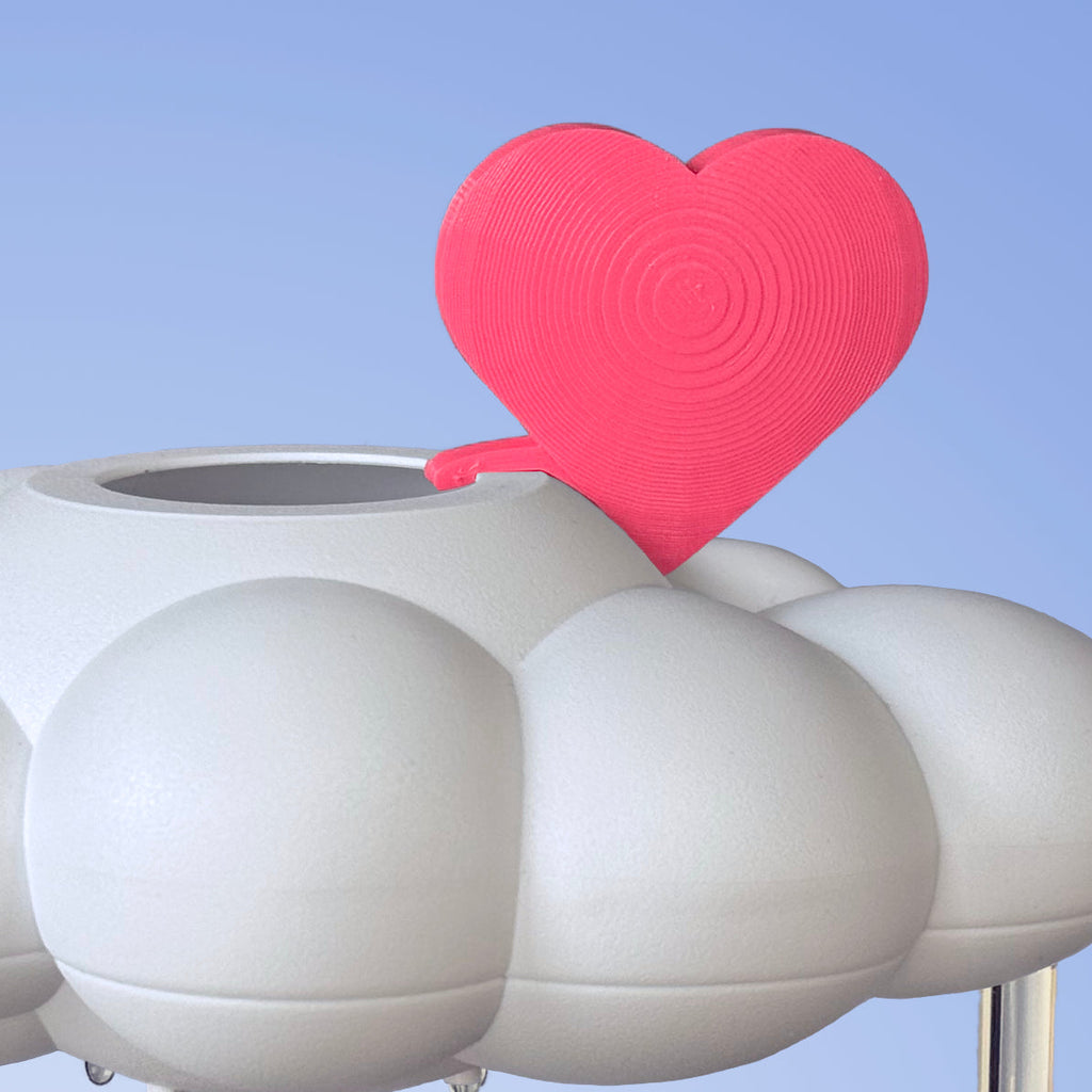 Original Dripping Rain Cloud with Pink Heart Charm The Cloud Makers