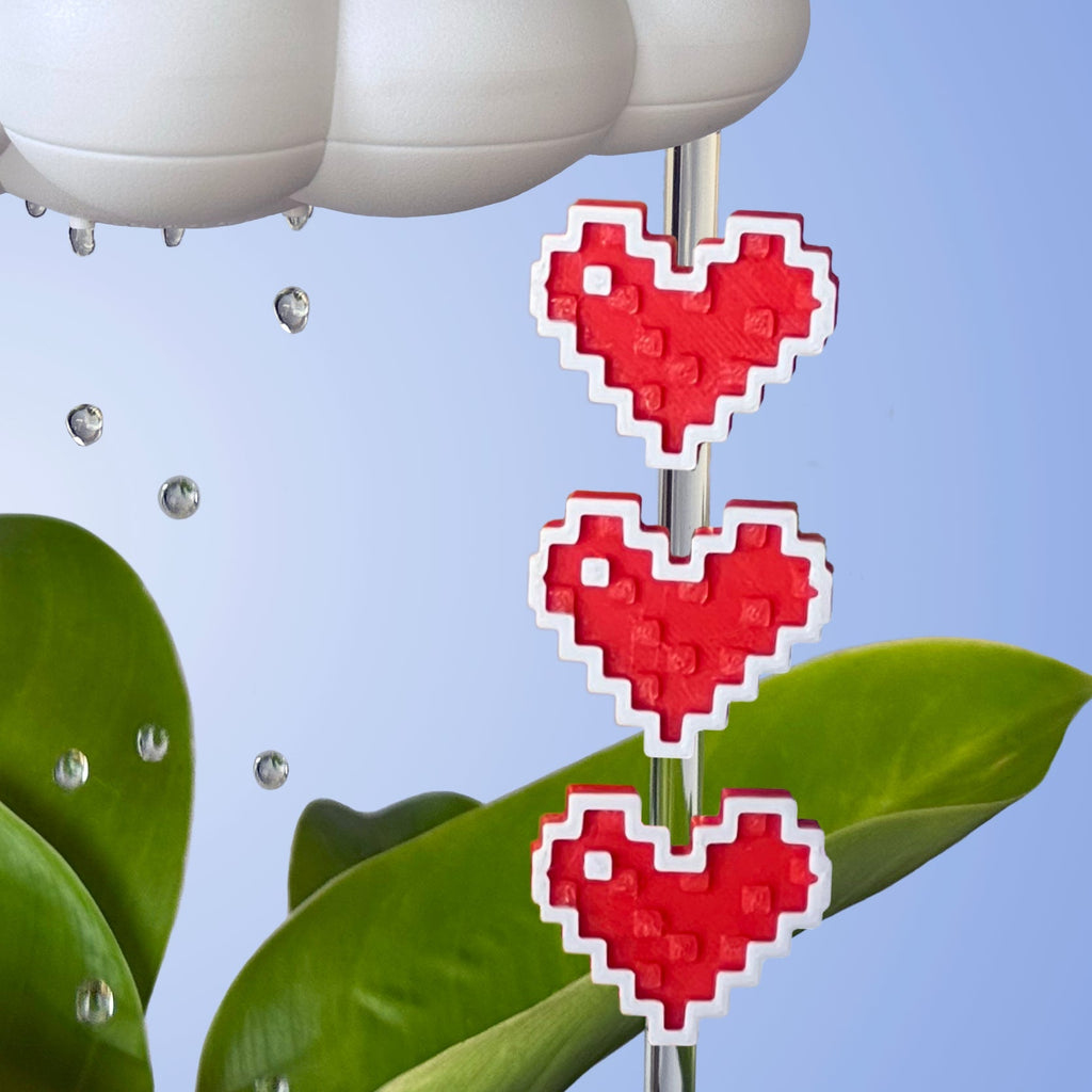 Original Dripping Rain Cloud with Pixel Heart Charm Set The Cloud Makers