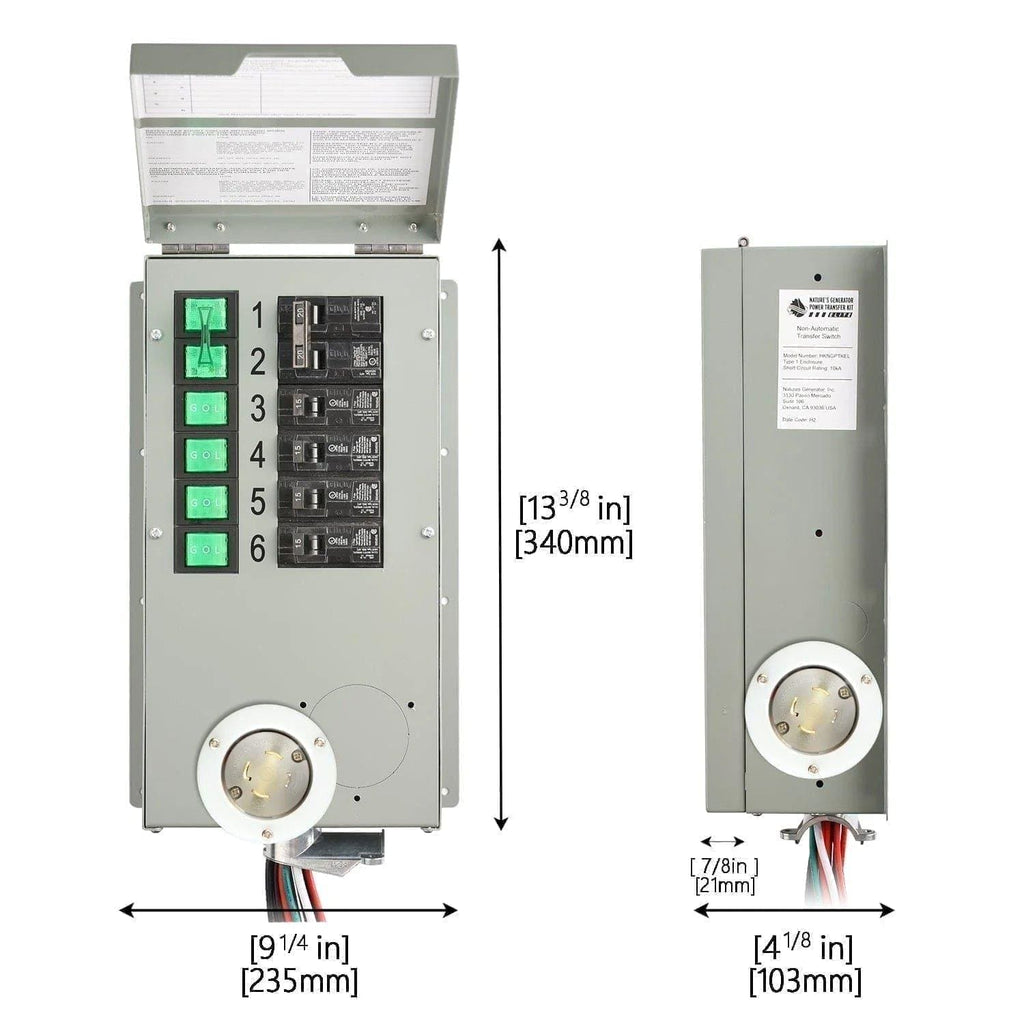 Refurbished - Nature's Generator 120V/240V 30A 6-Circuit Manual Transfer Switch Nature's Generator