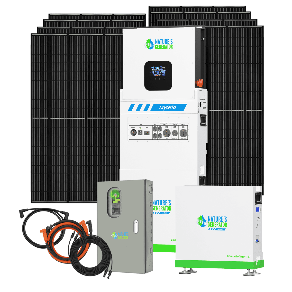 MyGrid 10K with Transfer Switch for House Battery Backup Nature's Generator