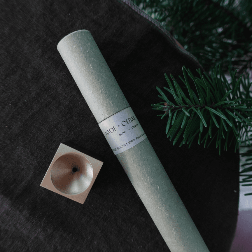 Brass Cube Incense Holder - Minimalist & Stylish Design Tilley + Me